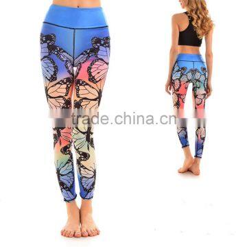 2017 Wholesale Online Shopping Cheap High Waist Custom Design Fitness Pants Yoga Leggings For Women photo-2