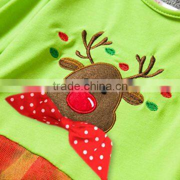 2016 Christmas Boutique Girl Baby Clothes Clothing Set Christmas Gift photo-3