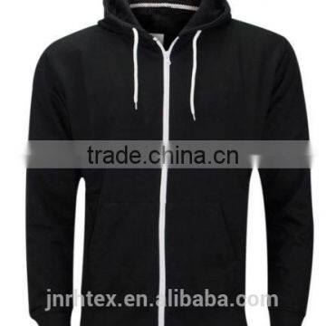Mens Boys Plain American Fleece Zip Up Hoodie Sweatshirt photo-2