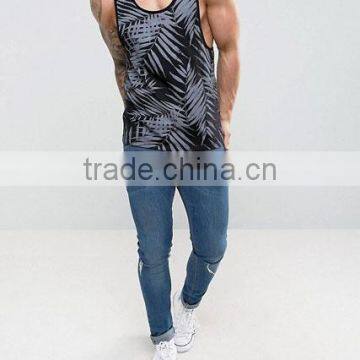 Mens Polyester Stringer Gym Singlets Overall Sublimated Tank Top photo-4