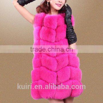 Hot Sale Fashion Girl Natural Ladies Real Fur Gilet / Genuine Fox Fur Vest --pc271