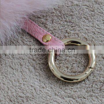 Myfur High Quality Luxury Colorful 12-13cm Fluffy Fox Fur Ball Keychain photo-2