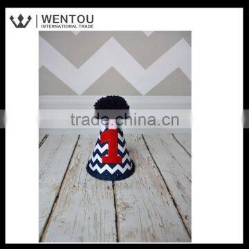 Wholesale Navy Blue and Green Argyle Number Birthday Hat photo-6