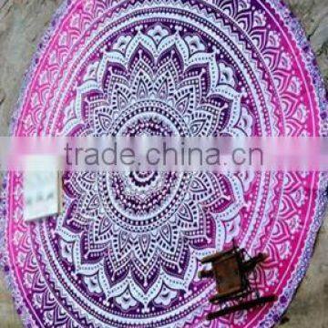 Walson Wholesale Drop Shipping Bohemian Wholesale Microfiber Print Beach Towel Cotton Round Donut Beach Towel photo-2