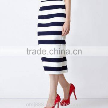 China Manufacturer Ladies Office Wear Stripe Skirt Style photo-2