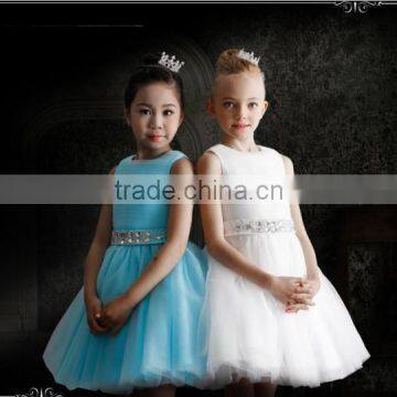 2016 New Girl Wedding Dress Formal Dress For Flower Girl Top Grade Kids Clothes GD90427-3 photo-3