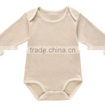 Wholesale 100% Organic Cotton Baby Romper Solid Strip Pattern Baby Newborn Bodysuit photo-2