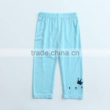 Wholesales Spring Cotton Printing Girls Children Elastic Leggings photo-3