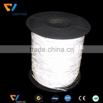 2mm Wide Double Sides Reflective PET Knitting Yarn for Making Reflective Band / 1.5mm Single Side Reflective Yarn photo-2