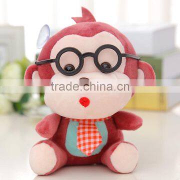 Cute Monkey Plush Toy With Glass Doll Kids Gift photo-2
