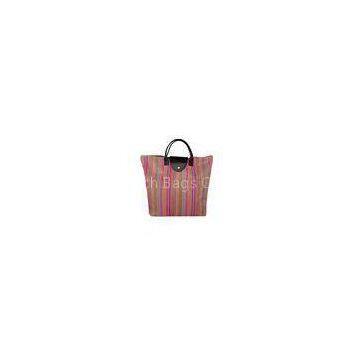 Classical striped waterproof 300D / 600D oxford tote bag for supermarket advertising
