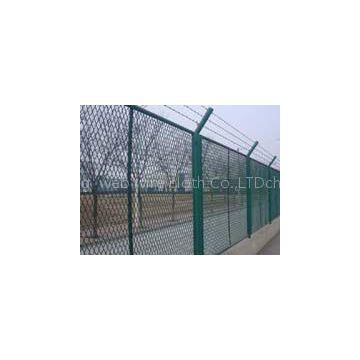 Expanded metal fence