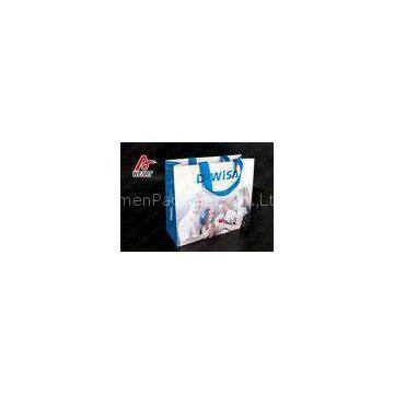 PP Ribbon Custom Laminated Non Woven Bag For Business Promotional