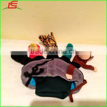 Wholesale Plush 5 Animal In Boat Glove finger Puppet