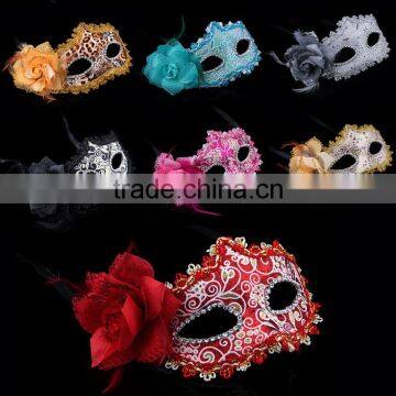 Halloween Ball Party Sexy Mask Costume Venetian Masquerade with Flower Lace