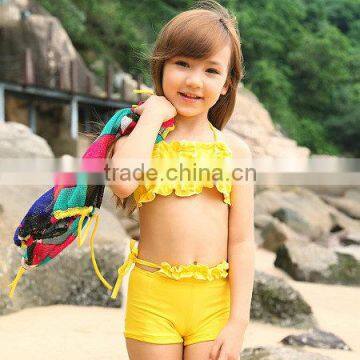 < OEM Service>2014 girls shiny swimsuit, popular young girl swimsuit models