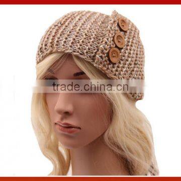 Knitted Winter Headbands For Woman/Button Patterns For Knitting Headbands/Fashion Knit Winter Headband photo-2