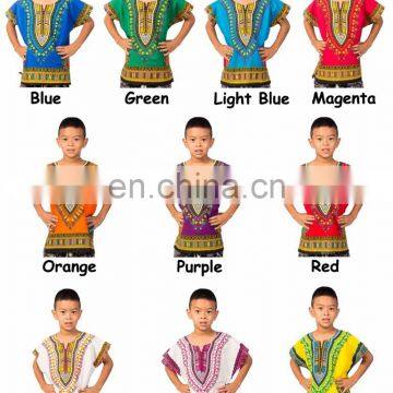 Kids African Dashiki Ethnic Cotton Shirts