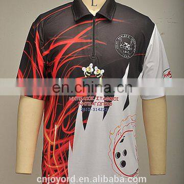 Custom your own design sublimated men bowling jerseys