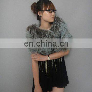 Fashion Tibet fur shawl with purfle style (MC-SL006)