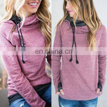 China Supplier Fashion Women Hoodies Sweatshirt Zipper Pullover Jacket Hoode Outwear Coat Tops