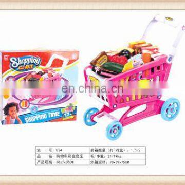 New product kids plastic supermarket shopping trolley toy shopping cart toy