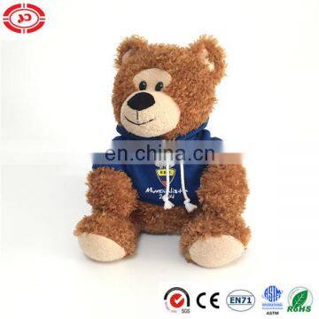 Ecuador brown high quality teddy bear wear hoody cute best gift kids toy