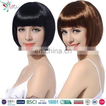 2016 Party Time synthetic fibre cheap black and brown short bob wig