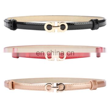 Grace Karin Women Ladies Girls Adjustable Thin Skinny Polyurethane Leather Waist Belt CL010483