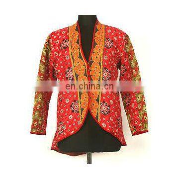 Vintage Kantha Jacket Handmade women Quilted kantha long jacket wholesaler from india