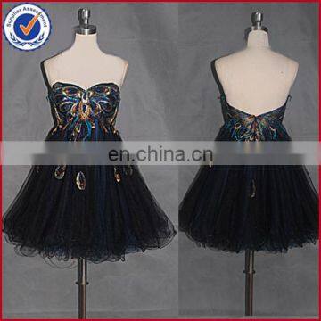 strapless fish line new prom dress short sweet dress2014