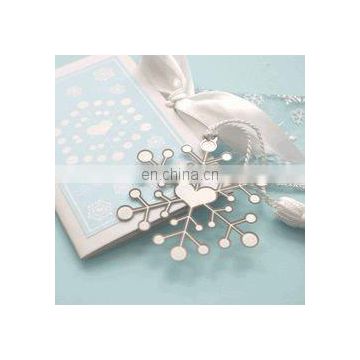 Mark The Date" Snowflake Winter Bookmark Wedding Favors