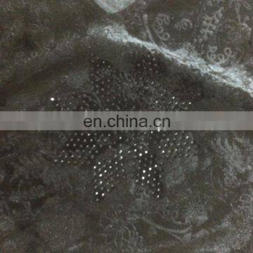 Black Color Velvet Burkha With Printed Satin / Islamic Style Daily Wear Beautiful Burqa For Indian Women (dubai Abaya 2017) photo-3