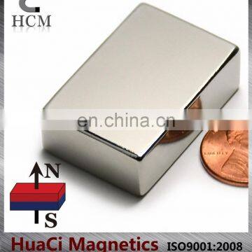 sintered ndfeb magnet/china neodymium magnet Block N45 3/2"x1"x1/2" industrial magnet sale