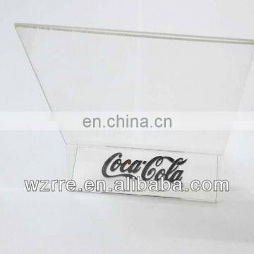 Transparent acrylic menu holder