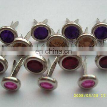 Fashion Metal Cotter Pin With Red Diamond photo-2