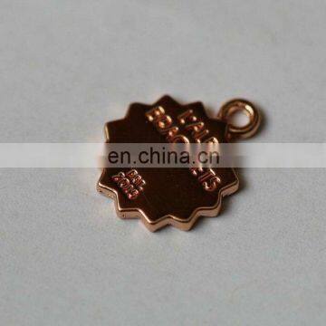 New fashion metal jewelry tags with engraved logo