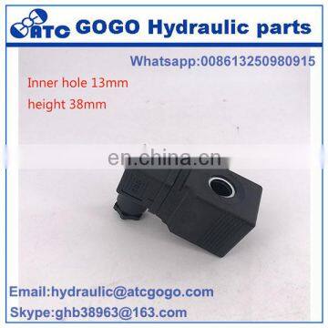 Hydraulic Lift Elevator Solenoid Valve Hydraulic Valve Coil Square AC220V DC24V Inner Hole 13 mm Height 38 mm photo-3