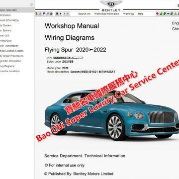 1998-2022 Full Set Bentley Workshop Service Manual Wiring Diagram