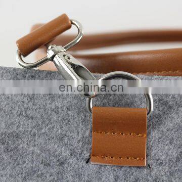 Customized Felt Diaper Caddy With Leather Corner photo-5