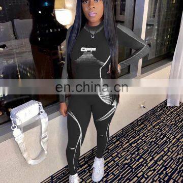 2020 New Arrivals Women Fashion Digital Printed Sportswear Suit Ladies Two Piece Clothing Set 2 Pieces Set Women Clothing photo-5
