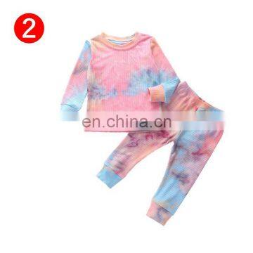 Autumn Kids Boy Girls Tie-Dye Clothes Set Spring Long Sleeve Pullover O-neck Tops T-shirt Pants 3Pcs Outfit for Infant Baby 1-6Y photo-5