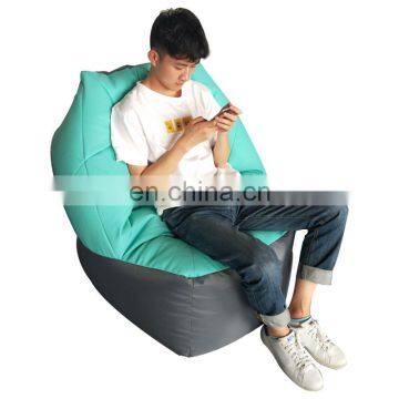 Polyhedral unfilled bean bag covers beans filled PVC leather chair cover