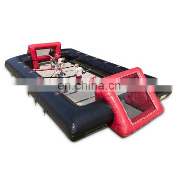 Party Rentals Red Black Inflatable Human Foosball Sports Game For Sale