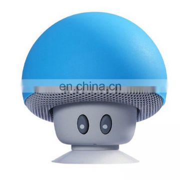 Factory mini speaker portable Wireless Speaker Cute Mushroom BT Speaker With Sucker Cup For Phones