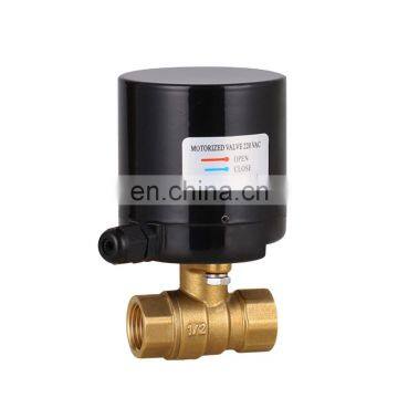 1/2 3/4 1 inch Suitable for HVAC and status control electric motor operated brass shut-off actuator ball valve