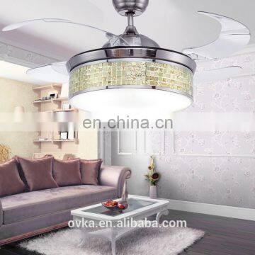 LED Ceiling Lamp Luxury Folding Fan Lights Illuminated Ceiling Fans Takeoff Stealth Ceiling Fan Lights Restaurant Chandelier photo-2