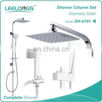 Stainless steel sliding bar shower set