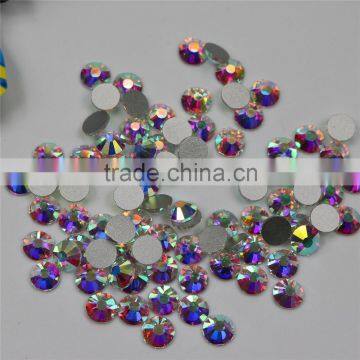 Top Quality Very Bright Nail Crystal Rhinestone Crystal AB Clour Silver Back Non Hot Fix Rhinestones photo-5