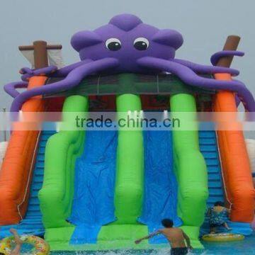 Hot sale Customized Purple Octopus Inflatable Water Slides